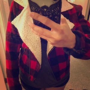 Vici shearling Moto jacket